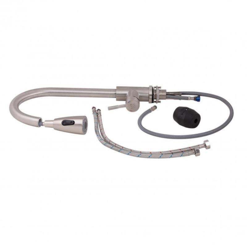 Смеситель для кухни Lidz Aria 015FL с выдвижным изливом (k35) LDARI015FLNKS34945 Nickel Харьков - изображение 6