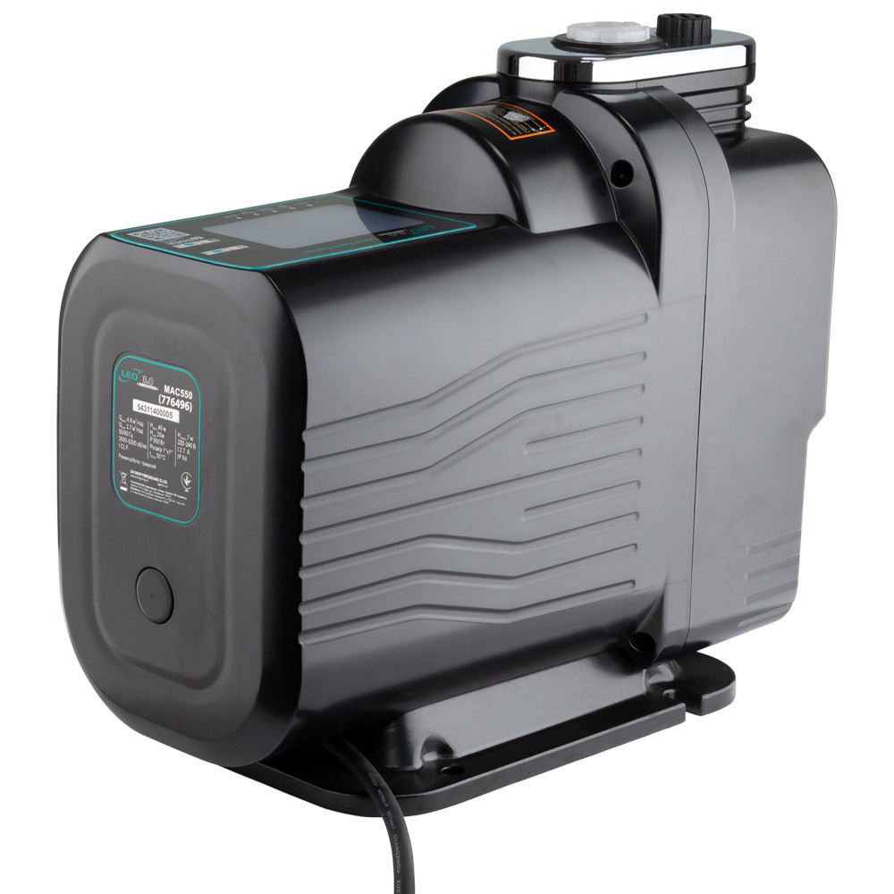 Станція 0.55кВт Hmax 40м Qmax 80л/хв з частотним регулюванням 3.0 LEO MAC550 (776496) Рівне - фото 5