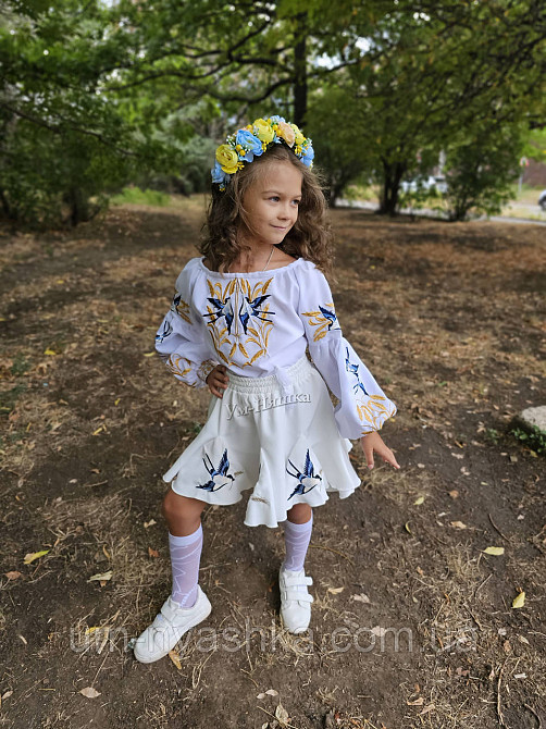 Дитяча вишита блузка з колосками та ластівками Кривий Ріг - фото 9