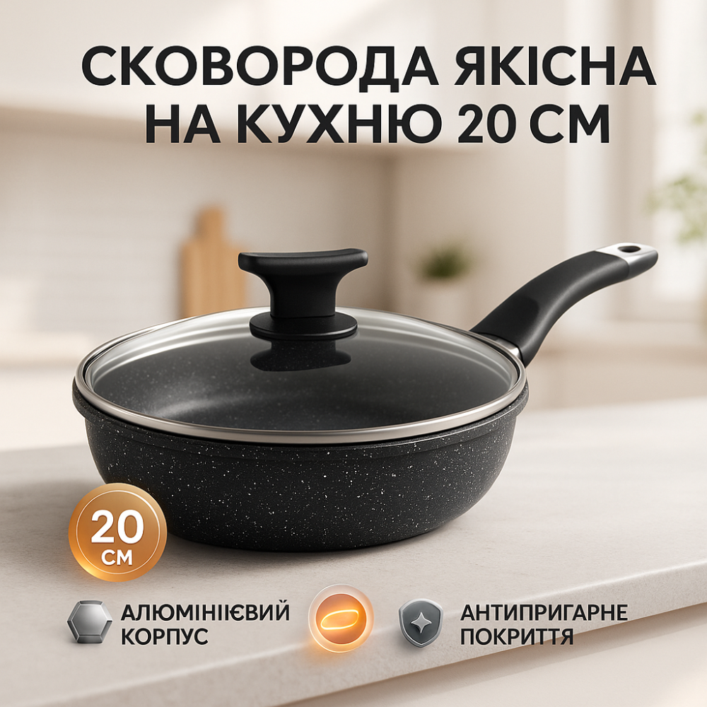 Зручна сковорода для порцій, Алюмінієва сковорода з антипригарним покриттям якісна гриль IO-10 Львів - фото 15