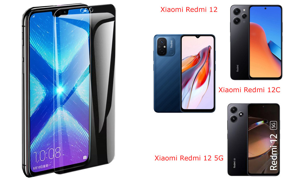 Защитное стекло NeoGlass для Xiaomi Redmi 12, 12C, 12 5G – ультрапрозрачное и устойчивое Киев - изображение 2