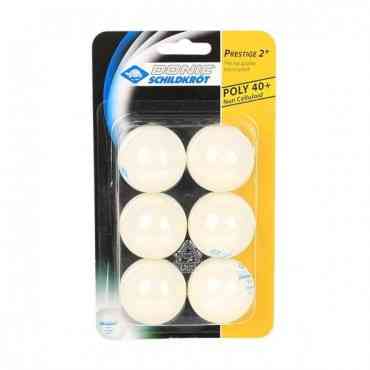 М'яч настільний теніс Donic Schildkrot Prestige 2* 40+ (White) 1 шт Вишневе