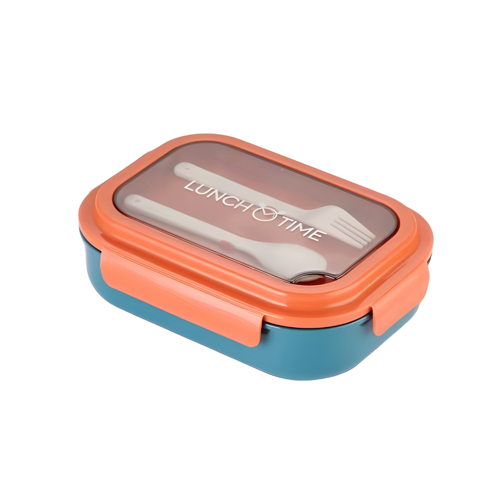Контейнер,ланч бокс для горячей и холодной еды с отдельными отсеками и столовыми приборами для пищи,оранжевый Каменец-Подольский - изображение 4