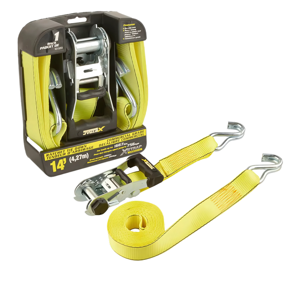 Стяжний ремінь з храповим механізмом для кріплення багажу, стропа, навантаження 756 кг, 1 шт. 38 мм х 4,27 м Кам'янець-Подільський - фото 1