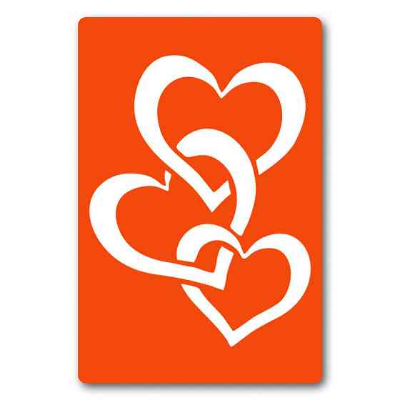 Трафарет для био-тату Сердечко c054-15*20см, размер 15х20 см Винница