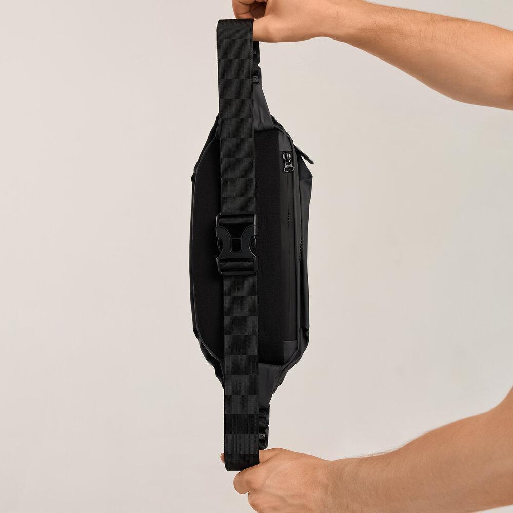 Мужская бананка нейлоновая сумка серая Pobedov Minimal Киев - изображение 3