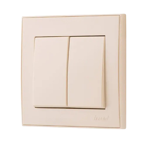 RAIN перлинно-білий перламутр Вимикач внутрішній 2кл Лезард Житомир - фото 2