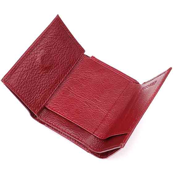 Мініатюрний жіночий гаманець із натуральної шкіри ST Leather 23082 Бордовий Київ