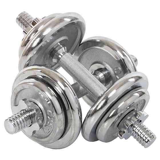 Набір хромованих гантелей 2 по 10 кг в кейсі Zelart-9644 Київ