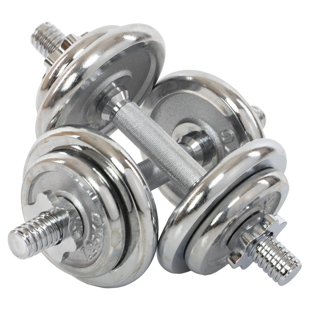 Набір хромованих гантелей 2 по 10 кг в кейсі Zelart-9644 Київ - фото 5