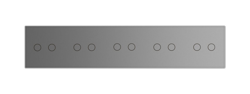 Розумний сенсорний ZigBee вимикач 10 сенсорів (2-2-2-2-2) Livolo сірий скло (VL-C710Z-15) Коломия - фото 6