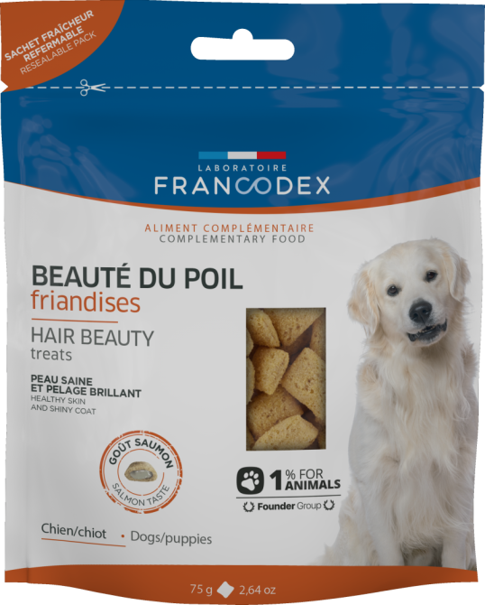 Ласощі для шкіри та шерсті Francodex (Франкодекс) для собак з лососем, 75 г Вінниця - фото 1