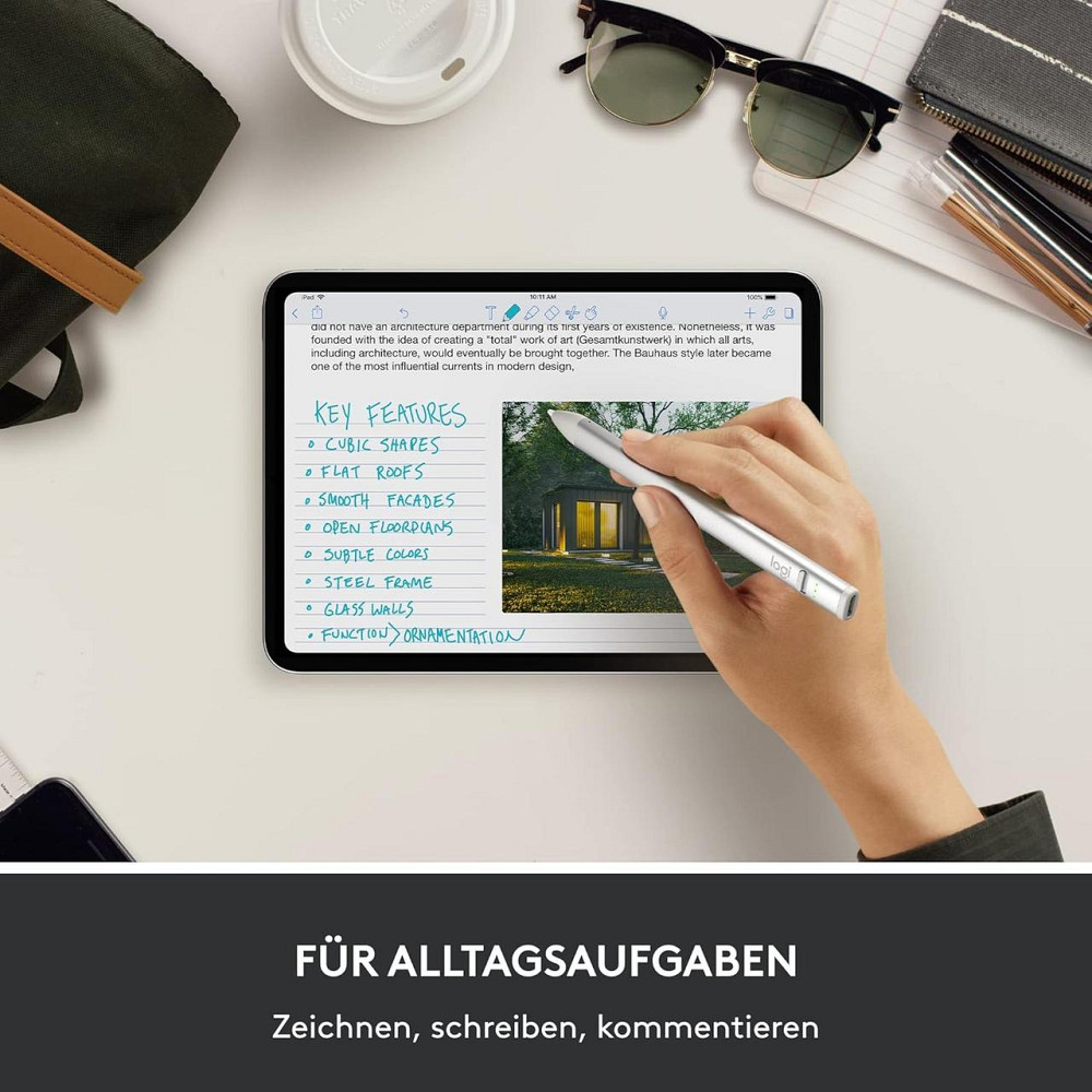 Цифровое перо Logitech Crayon 914-000074 серебристый Smart Tip USB-C пиксельная точность без задержки Киев - изображение 5