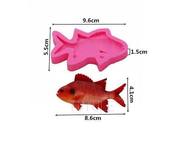 Молд силиконовый рыба 96 на 55 мм розовый Киев