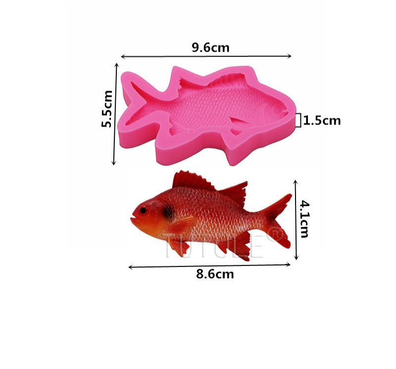 Молд силиконовый рыба 96 на 55 мм розовый Киев - изображение 2