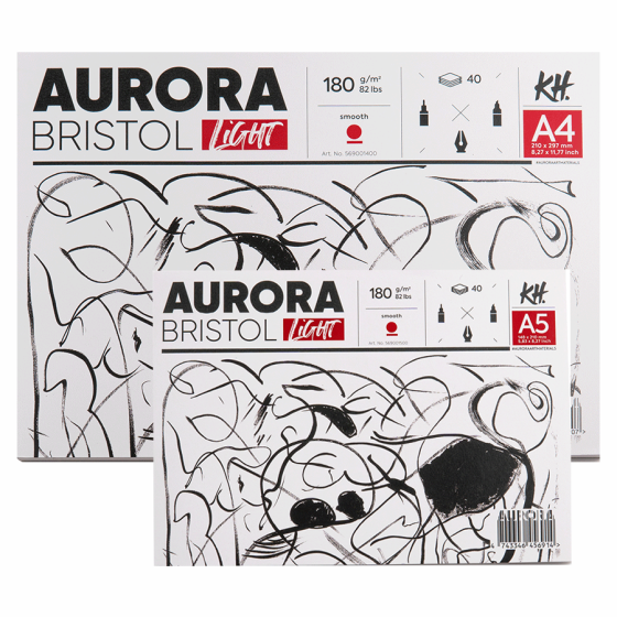 Склейка для рисунка Lanscape (Bristol) 180 г/м2 40 л белая 100% целлюлоза Aurora Киев