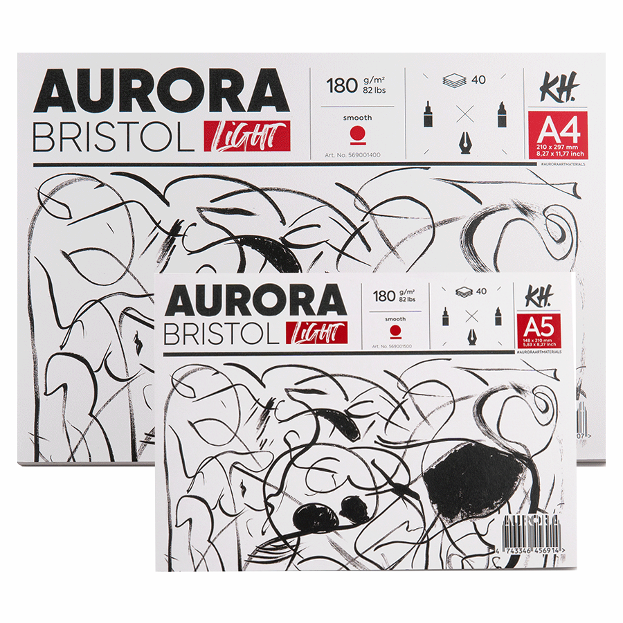 Склейка для рисунку Lanscape (Bristol) 180 г/м2 40 л білий 100% целюлоза Aurora Київ - фото 1