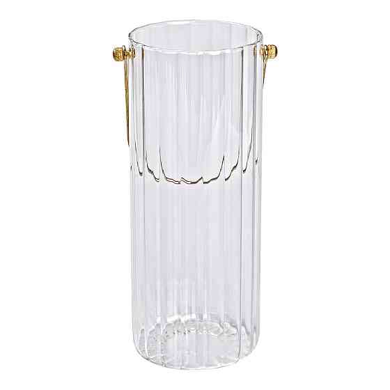 Декоративна скляна ваза для квітів з ручкою 29 см HP-1726 Київ