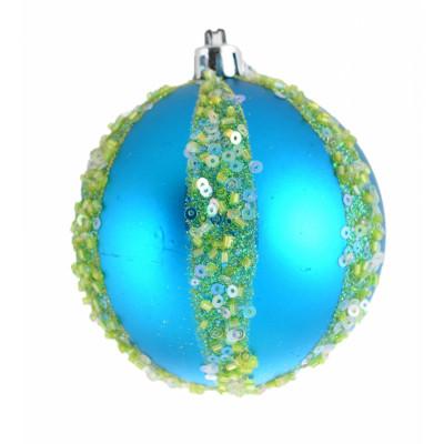 Елочная игрушка YES! Fun Лагуна шар голубой 8 см (972836) Винница - изображение 1