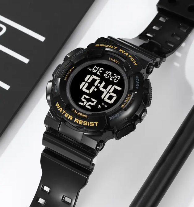 Мужские наручные спортивные часы Skmei 2081 Черный с золотом /Черный Винница - изображение 6