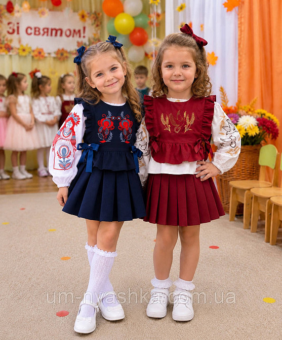 Белая рубашка + жилетка с вышивкой 104-122 Кривой Рог - изображение 4