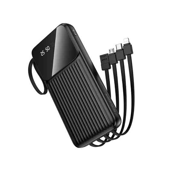 Зовнішній акумулятор BOROFONE BJ76 Smart power bank with 4 cables(10000mAh) Black Київ