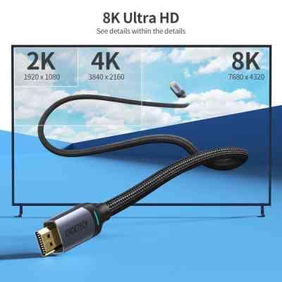 Кабель мультимедийный HDMI M to HDMI M 2.0m V2.1 8K60Hz HDR10 HLG Choetech (XHH01-BK) Винница