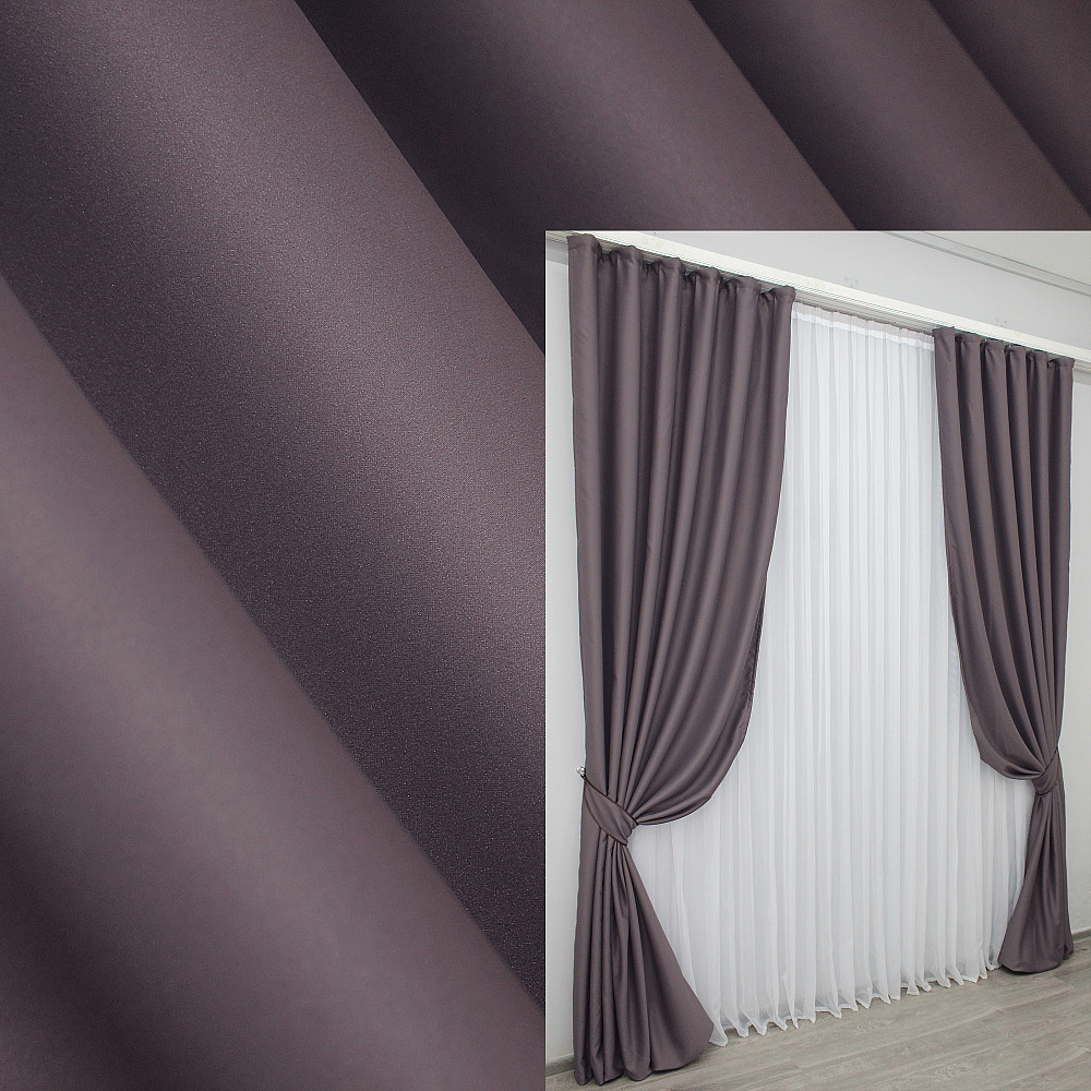 Комплект готових штор VR-Textil Блекаут Midnight № 1231ш Марсала 100х290 см 2 шт (31-045) Київ - фото 1