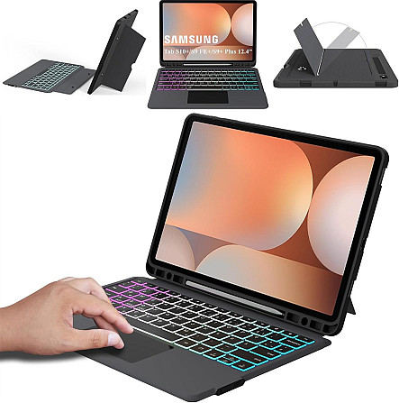 Фирменный чехол-клавиатура Roofie для Samsung Galaxy Tab S10+ /S9+ Plus /Tab S9 FE+12.4 дюй SM-X810/ Днепр - изображение 1