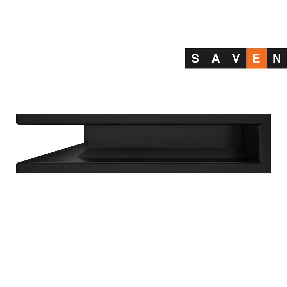 Вентиляційна решітка для каміна кутова ліва SAVEN Loft Angle 90х400х600 чорна Львів - фото 2