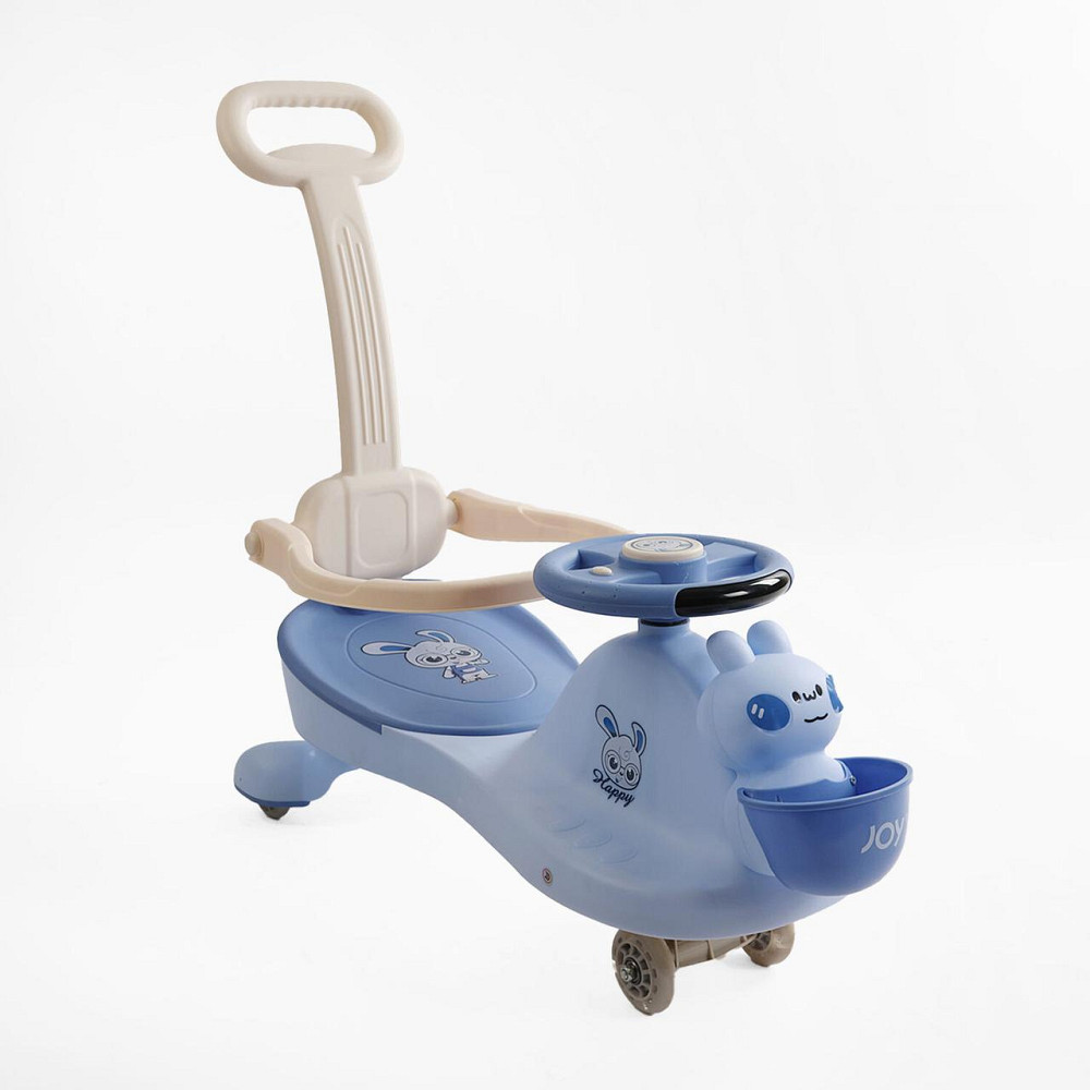 Каталка-толокар JOY колеса PU зі світлом музика захисний бампер батьківська ручка Блакитна (LD-834-55) Чернигов - изображение 1