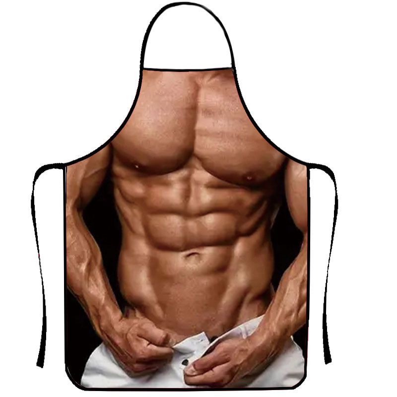 Фартук з приколом чоловічий в білих штанях 80 на 60 см різнобарвний Київ - фото 1