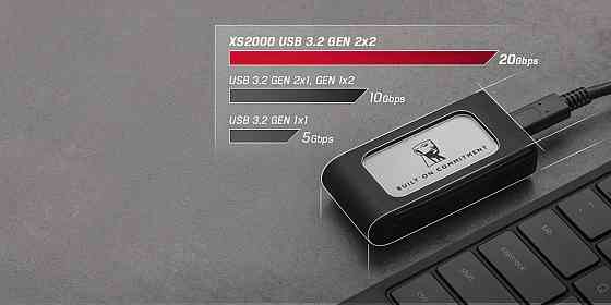 Накопичувач зовнішній SSD Portable USB 1.0ТB Kingston XS2000 BoC Silver (SXS2000/1000GA) ( Сріблястий ) Харків