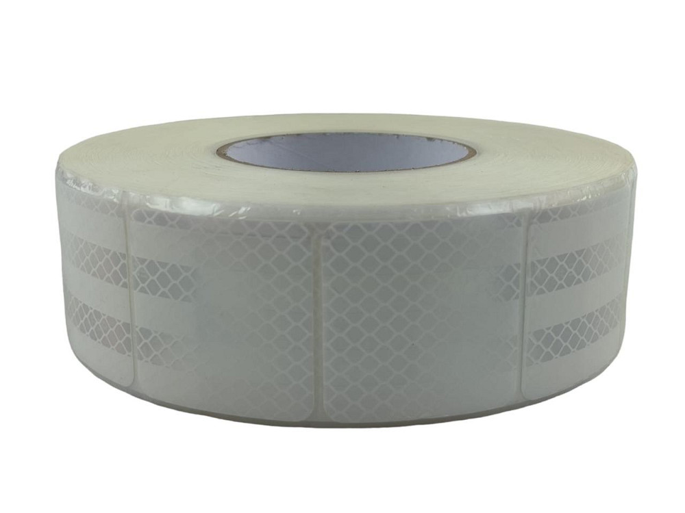 Стрічка 5,5 см х 50 м біла (сегментований тип) світловідбивна Мукачево - фото 1