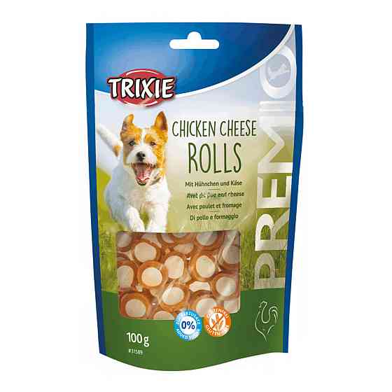 Ласощі для собак Trixie (TX-31589) PREMIO Chicken Cheese Roll роли для собак з куркою та сиром 100 г Вінниця