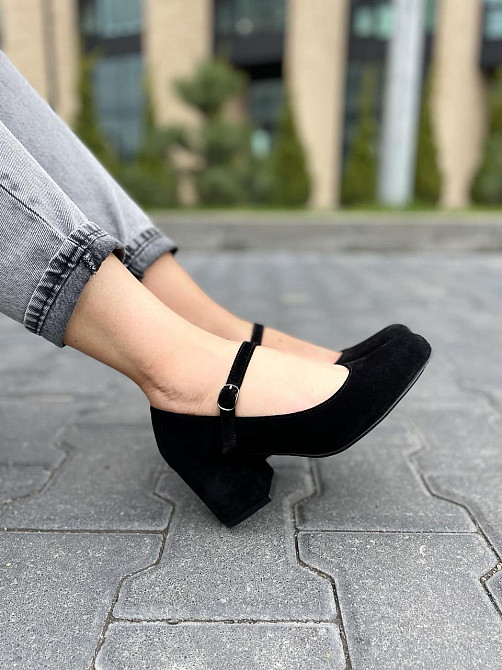 Nivelle Туфлі жіночі NIVELLE чорні натуральна замша каблук 6 см 36р.37р.38р. (1766/6030-6049) Коломия - фото 8