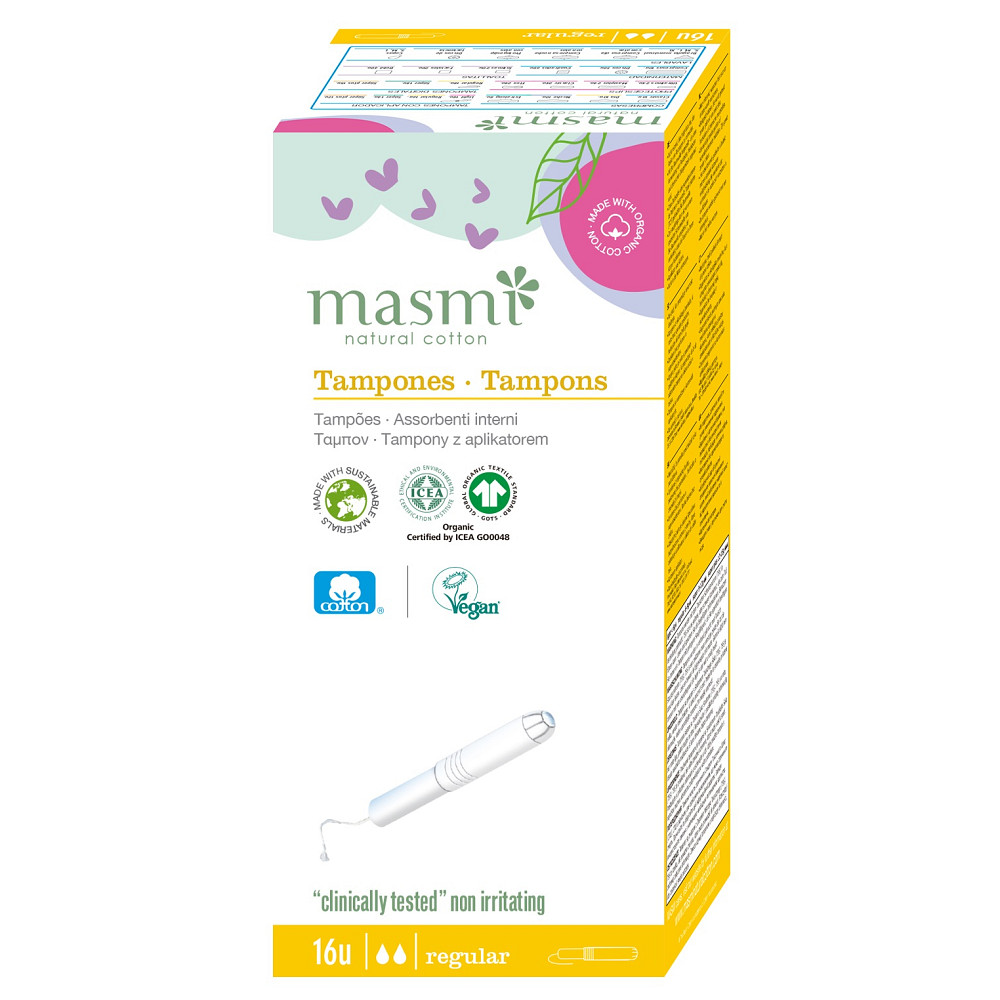 Органические тампоны Regular с аппликатором Masmi 16 шт. Киев - изображение 3
