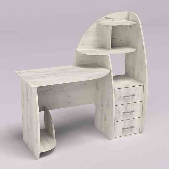 Стіл письмовий СКП-2 №10, Дуб Крафт Білий, 1300/550/1300 Львів