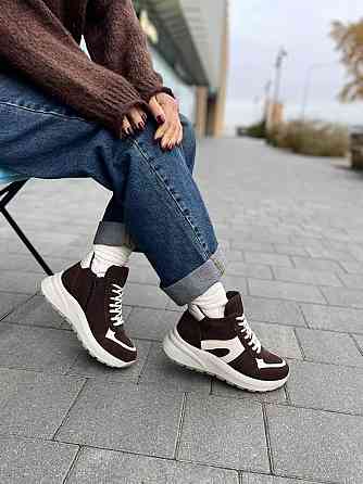 Arcoboletto Кроссовки женские Arcoboletto коричневые зимние кожа+замша размер 37-41 (5669) Коломия