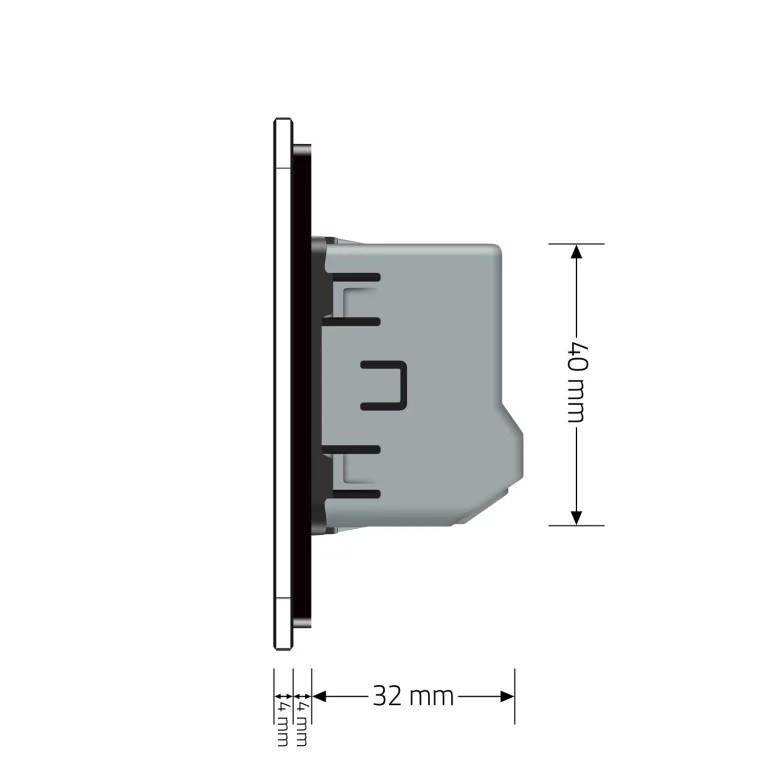 LIVOLO Сенсорна кнопка 1 сенсор 12/24V Livolo чорний скло (VL-C701CH-12) Коломыя - изображение 8