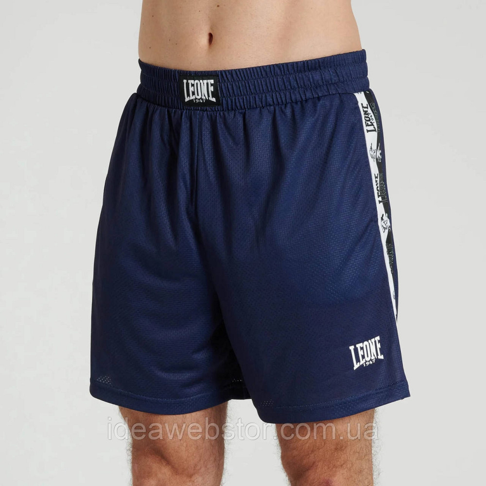 Шорты Leone Iconic Blue спортивные мужские для бокса ММА тренировок фитнеса и единоборств легкие дышащие шорты из полиэстера XL Киев - изображение 6
