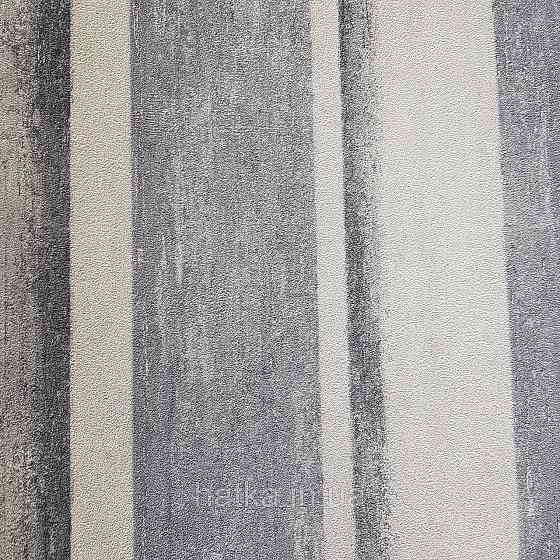 Шпалери вінілові на флізелін Rasch Linares 0.53х10 смуги широкі ефект потертості синьо сірі білі 617788 Київ