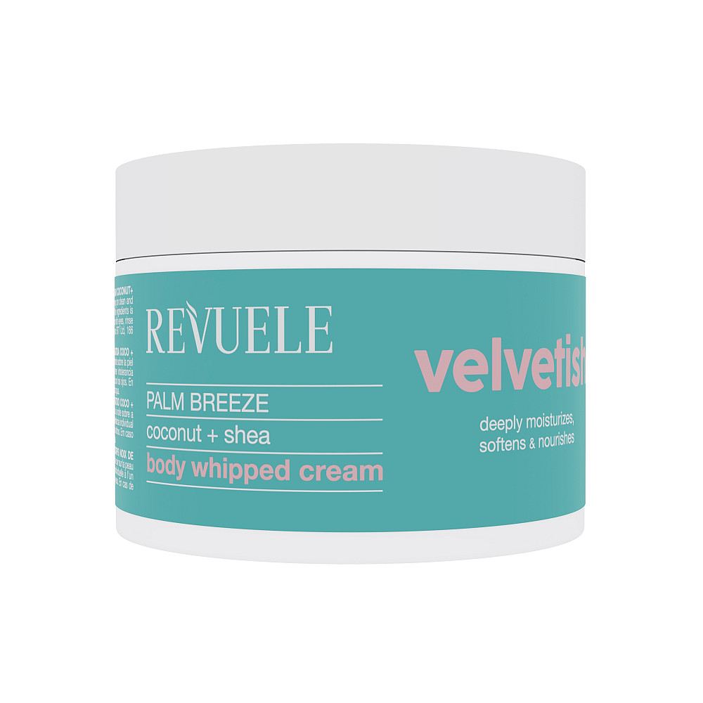 Крем для тела Нежный увлажняющий Palm Breeze с кокосом и маслом ши VELVETISH Revuele 300 мл Киев - изображение 2
