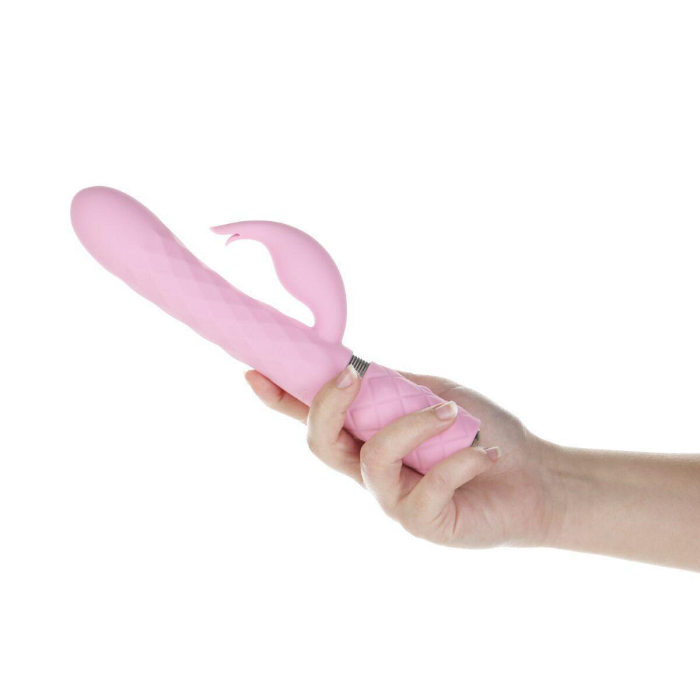 Роскошный кролик с ротацией и вибрацией Pillow Talk Lively, Pink, кристалл Сваровски, тройной отрост Sex Aura Киев - изображение 7