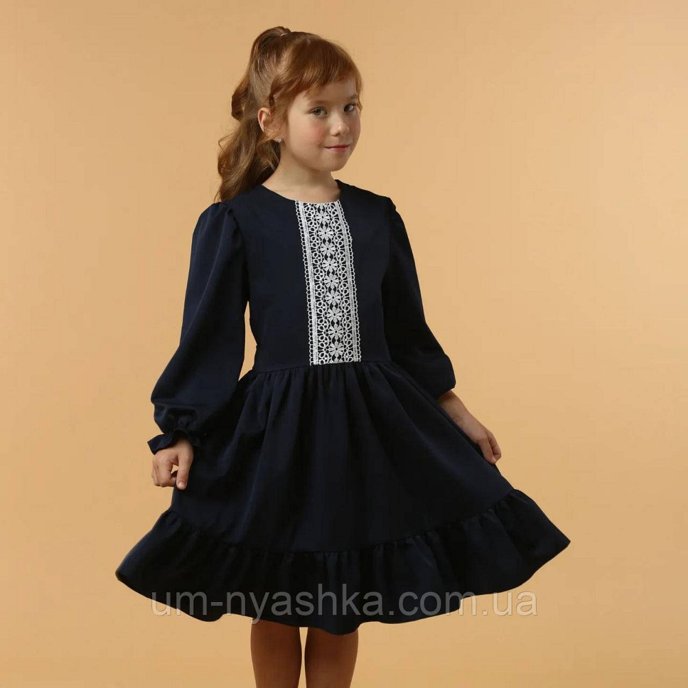Красивое школьное платье с длинным рукавом 128-146 Кривой Рог - изображение 1