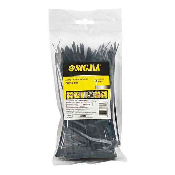 Sigma Хомут нейлон 3.6×200мм 100шт (чёрный) SIGMA (2502131) Киев