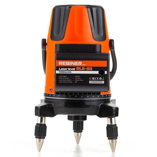 Лазерний рівень Rebiner RLE-5D (5 променів, зелений діод, акумулятори в комплекті) — Гарантія 36 міс, Литва Львів - фото 3