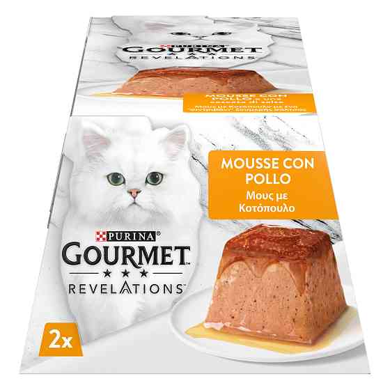 Вологий корм GOURMET Revelations для дорослих котів, мус з підливкою, що стікає, з куркою, 2x57 г Київ
