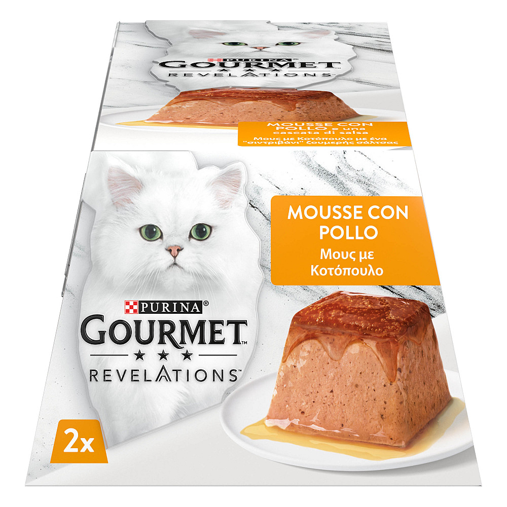 Вологий корм GOURMET Revelations для дорослих котів, мус з підливкою, що стікає, з куркою, 2x57 г Київ - фото 2