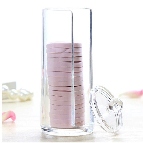 Контейнер для ватных дисков прозрачный - размер высота 17см, диаметр 6см Киев - изображение 1